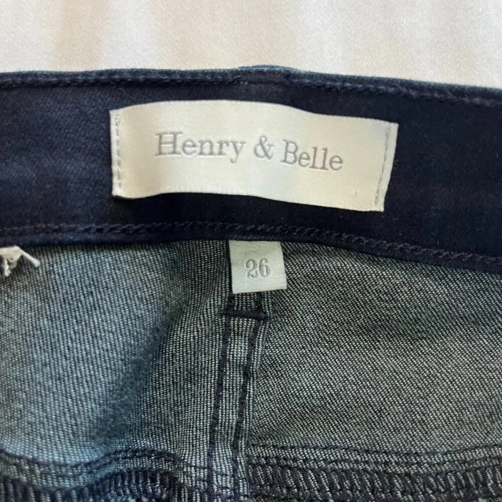 Henry & Belle | Dark Wash Super Skinny Mid Rise Denim Jeans | Size 26 - Picture 4 of 8